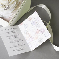 誕生石ローズ専用の品質保証書付き。花言葉や誕生石の意味が書かれたカード入りで、大切な人へ想いをしっかり届けることができるギフト仕様。