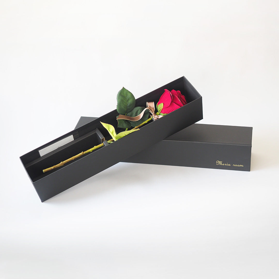 誕生日・プロポーズは1本の赤バラと花瓶セット MERIA ROOM PROPOSE