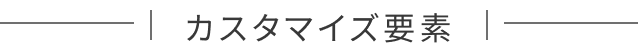 カスタマイズ要素