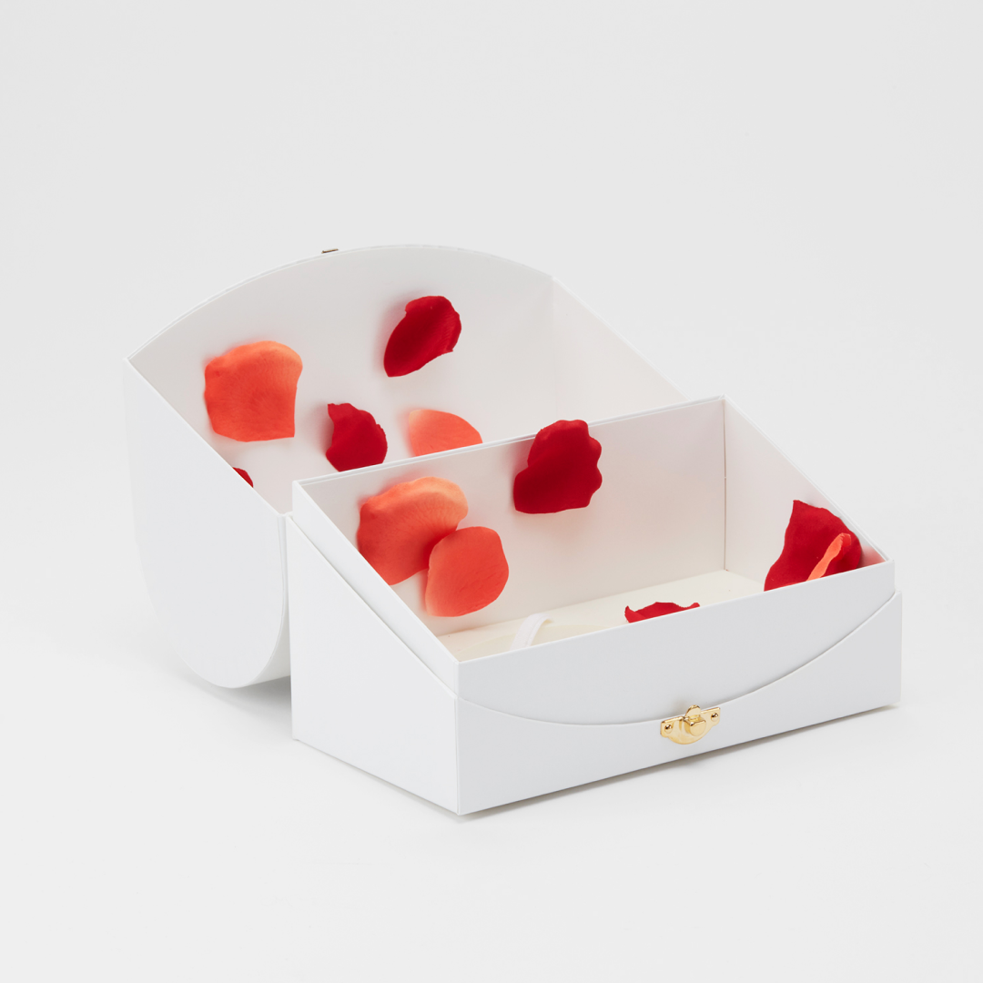 バラの香り付き花びらボックス(有料)