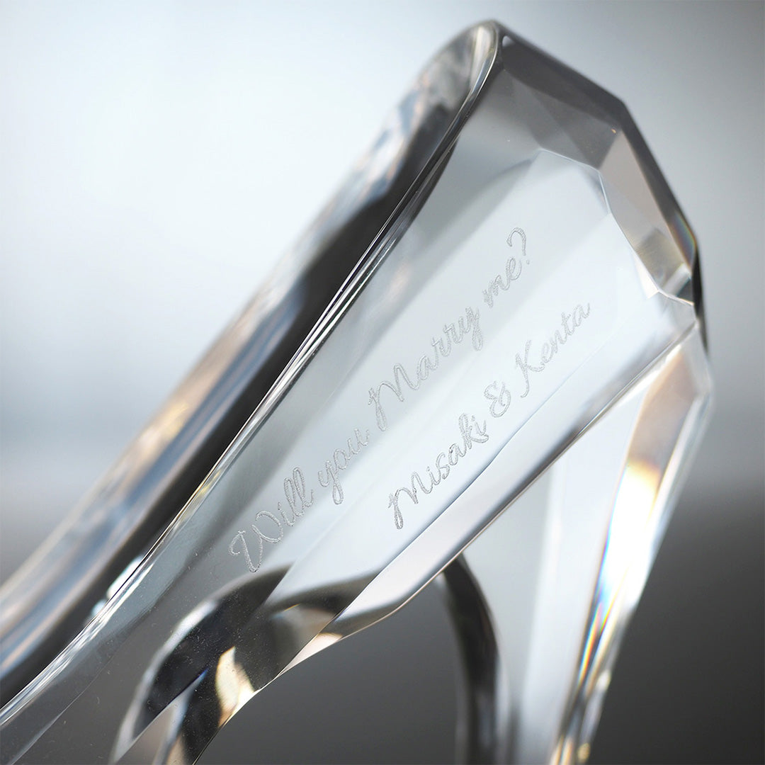 プロポーズは永遠に輝くシンデレラのガラスの靴 プリンセスクリスタル