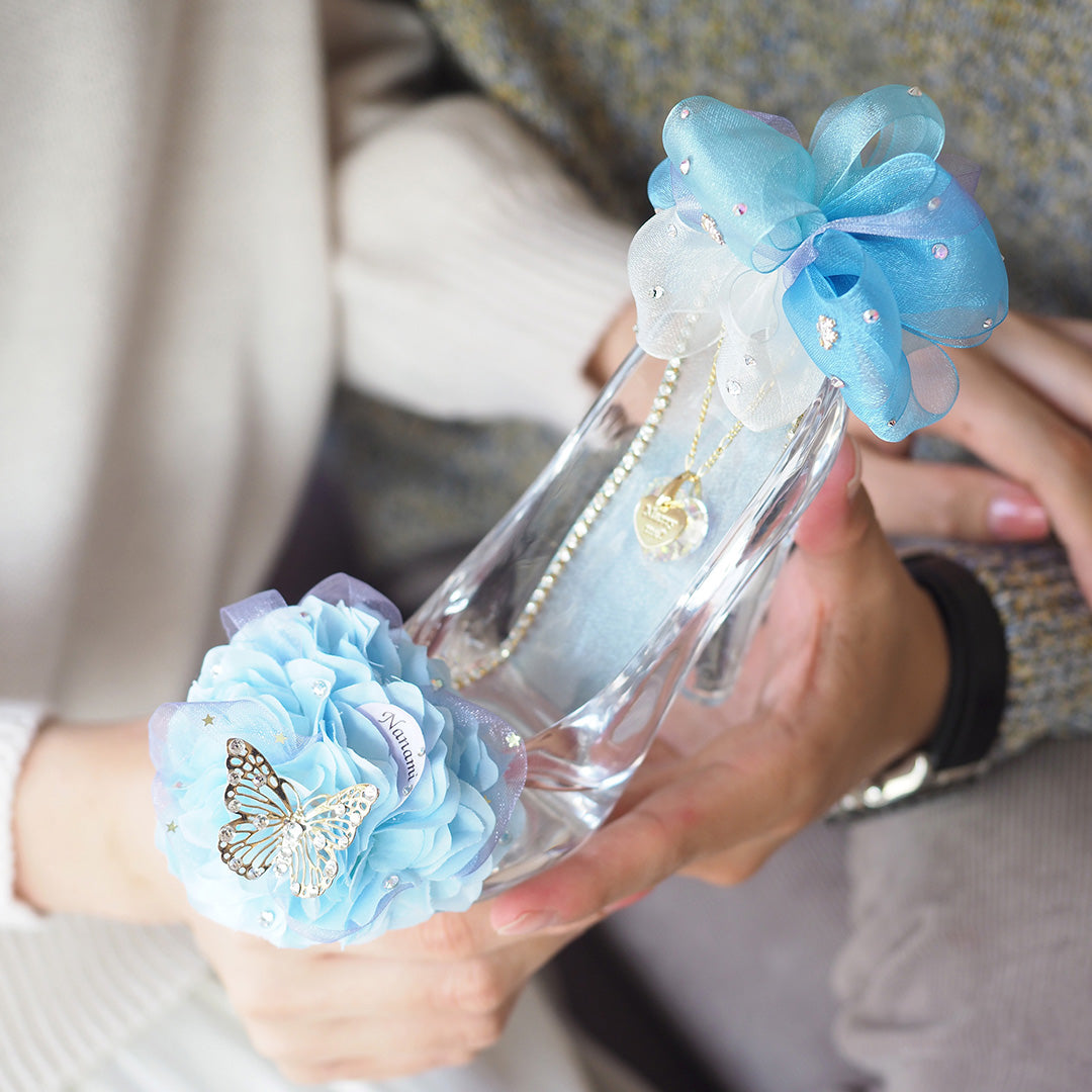 誕生日・プロポーズはシンデレラのガラスの靴 プリンセスブルー MERIA  