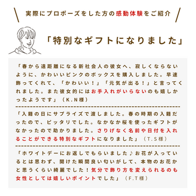 桜ピンクのボックスフラワー