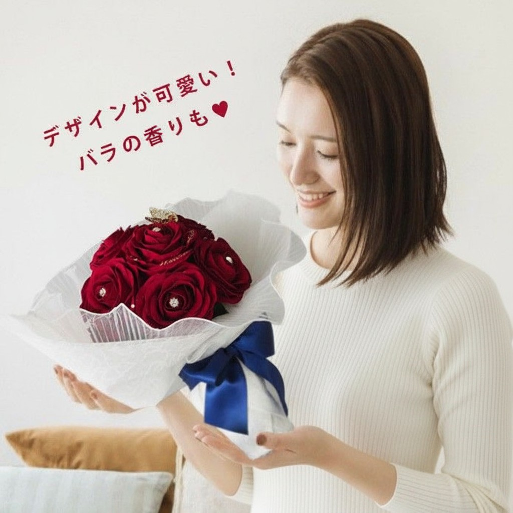 貰ったときの笑顔を想像して、世界に1つのバラを作ってあげてくださいね