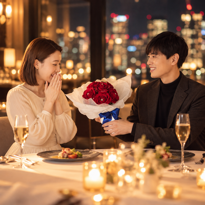 ずっと枯れないバラだから、いつ・どんな場所でも最高の状態でプレゼント♪