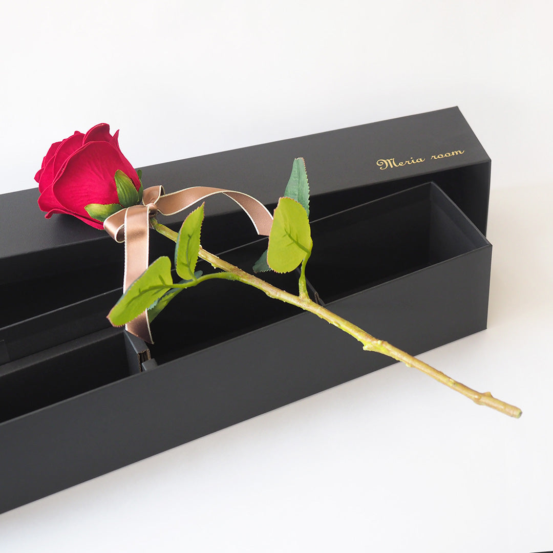 誕生日・プロポーズは1本の赤バラと花瓶セット MERIA ROOM PROPOSE