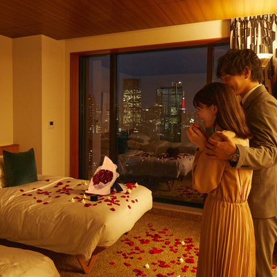 部屋に付いたら、サプライズ！