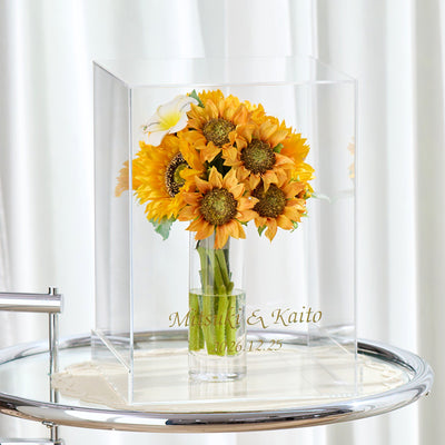 花束にぴったりな専用ケースもご用意しています（有料）