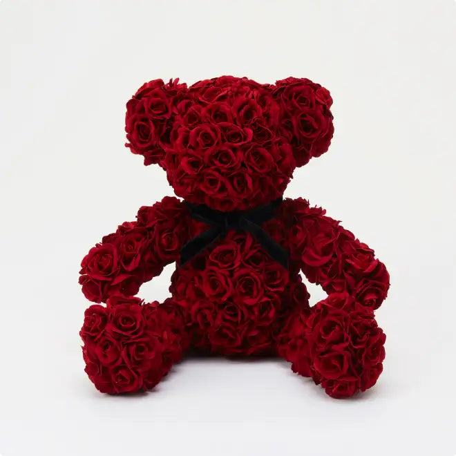 《365輪のバラ製テディベア》ローズベア