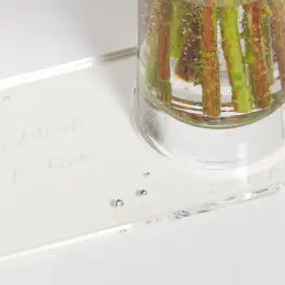 一緒に飾れる、２人の名前と日付入りプレート