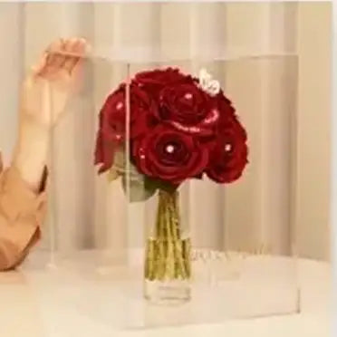 メリアルームのアートフラワーのカスタマイズ要素　⓺プレゼントしたフラワーギフトを埃から守り綺麗に飾れる専用ケース